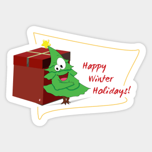 Happy Winter Holidays Greetings Sticker